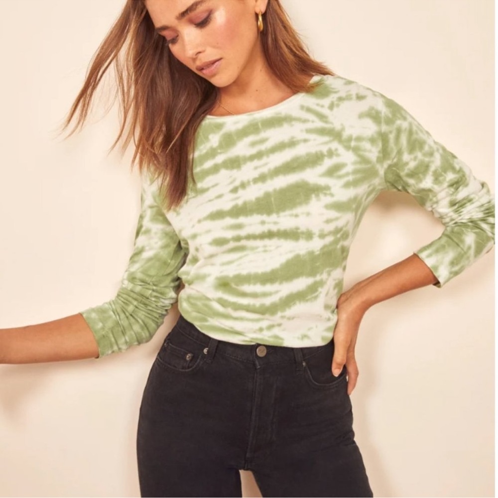 Reformation jeans the eddie long sleeve Tie dye